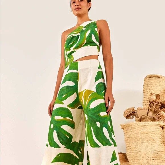 Farm Rio Monstera Jumpsuit M - Picture 2 of 6